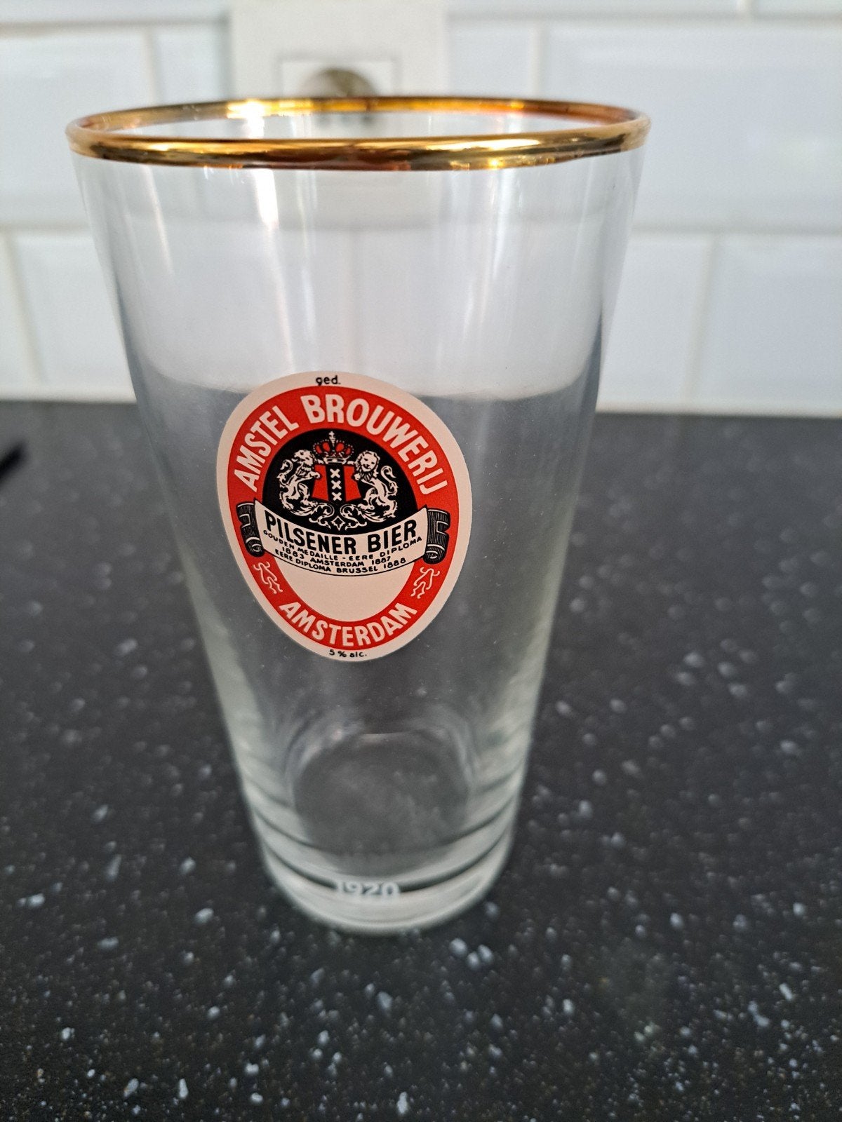 Verre à bière Amstel Brewery Pilsener Beer Amsterdam 1920, Collections, Enlèvement ou Envoi, Neuf, Amstel