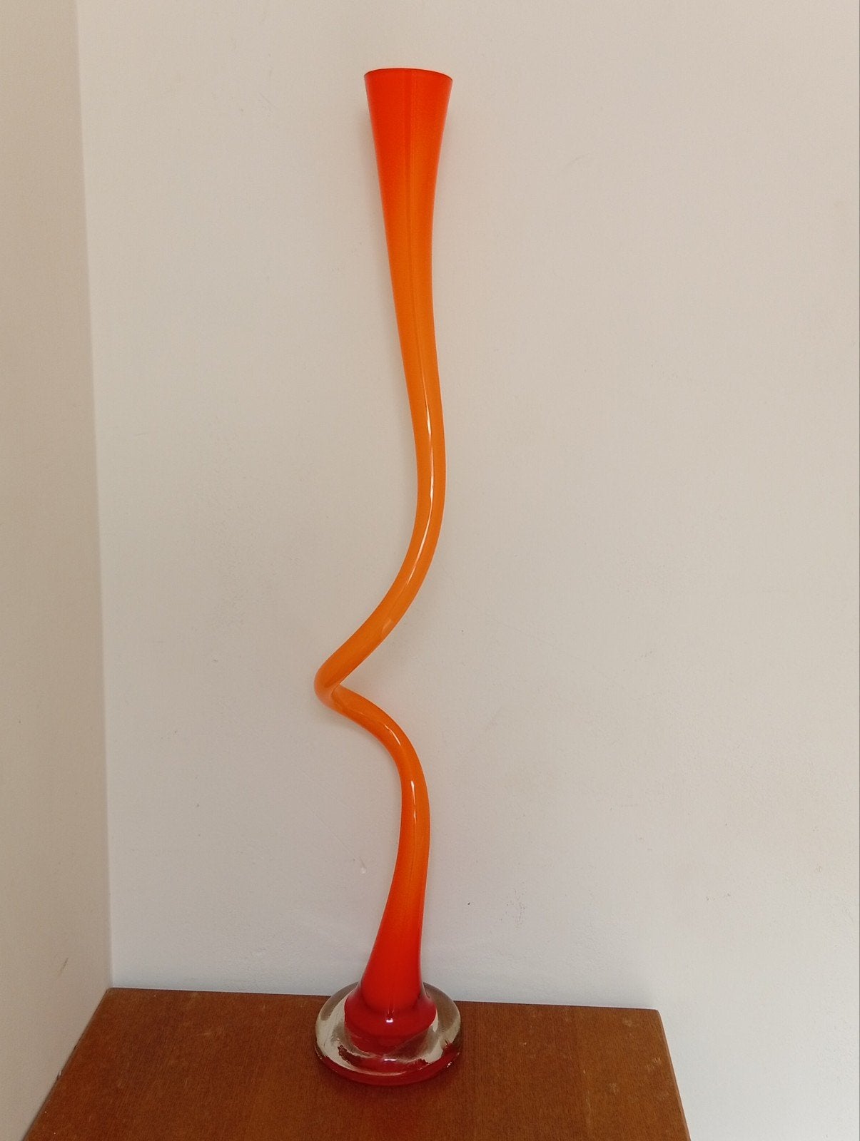 glazen vaas, Huis en Inrichting, Ophalen, Nieuw, Oranje, Glas
