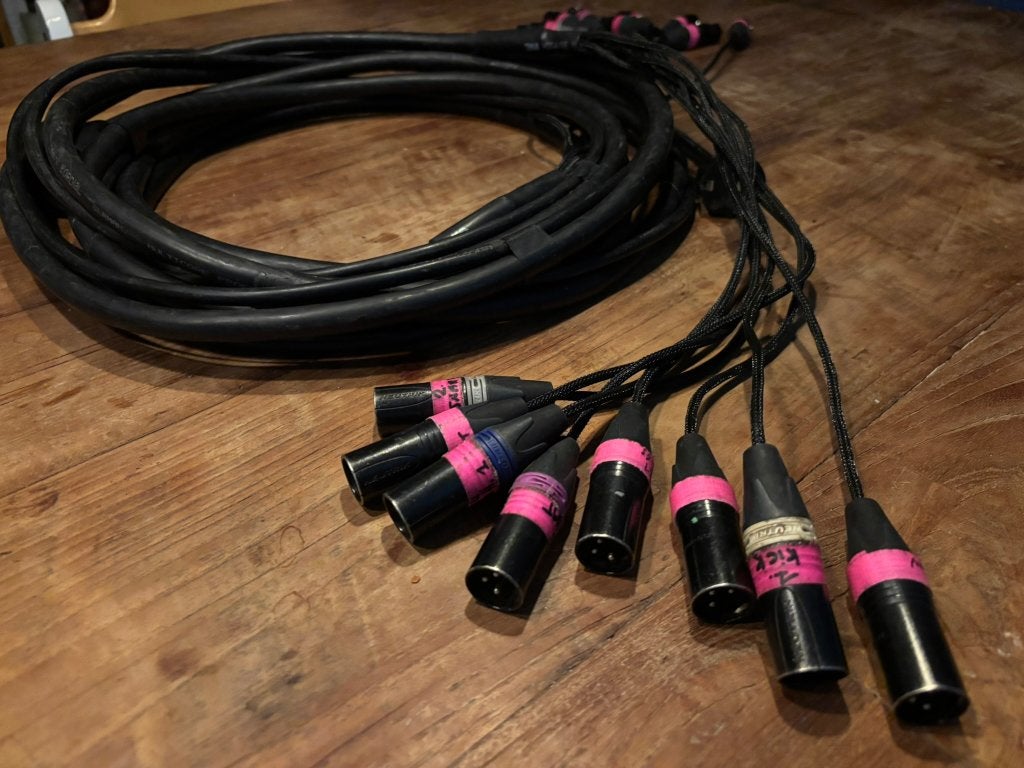 3 professionele XLR-multikabels / snakes – 22 kanalen, Audio, Tv en Foto, Ophalen of Verzenden, Gebruikt, Audio