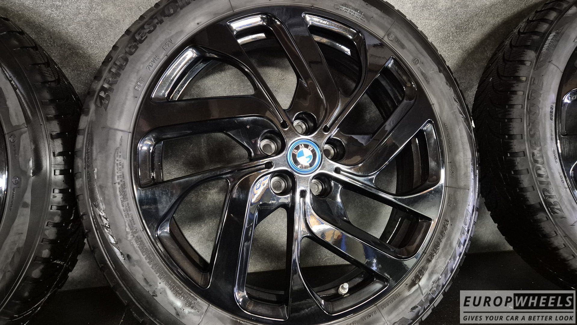 Originele BMW i3 19 inch velgen 427 winterbanden Bridgestone, Auto-onderdelen, Banden en Velgen, 19 inch, Gebruikt, 155 mm, -