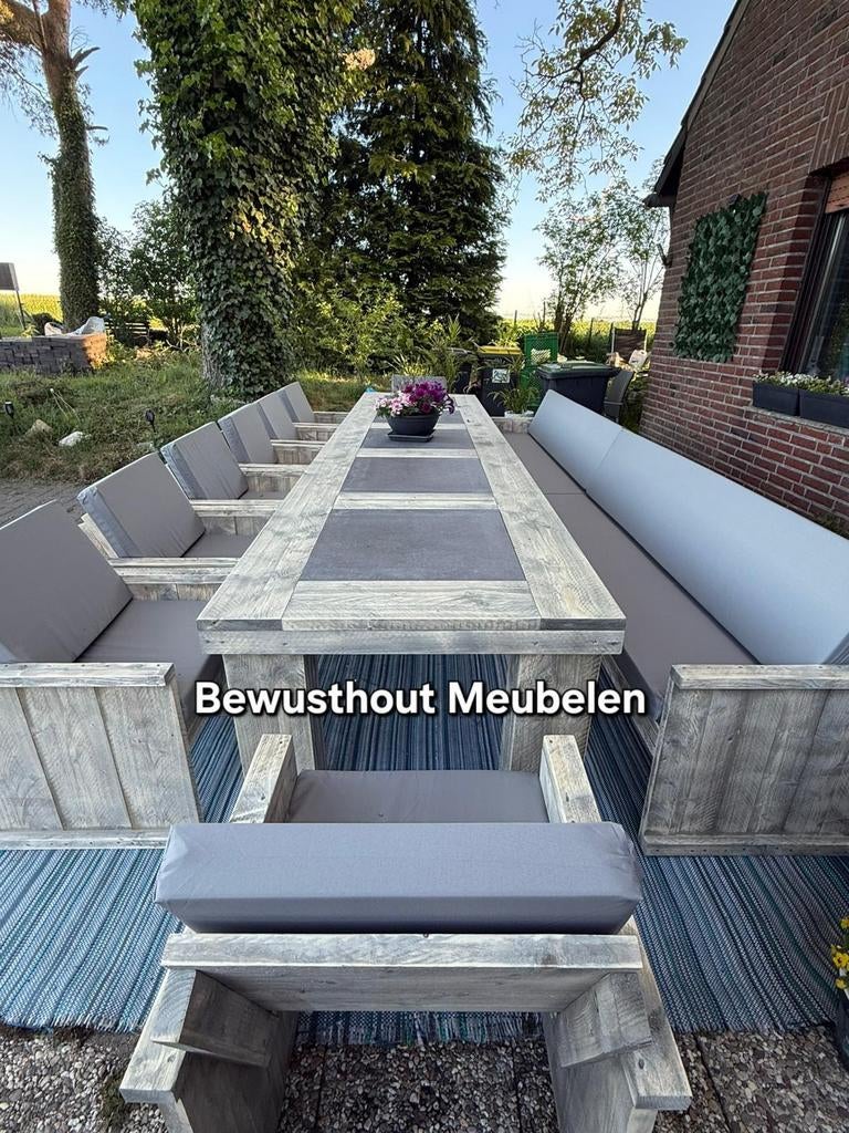 Tuinmeubelen van Steigerhout. Prachtige Tuinset!, Bank, Steigerhout, Nieuw, Ophalen of Verzenden