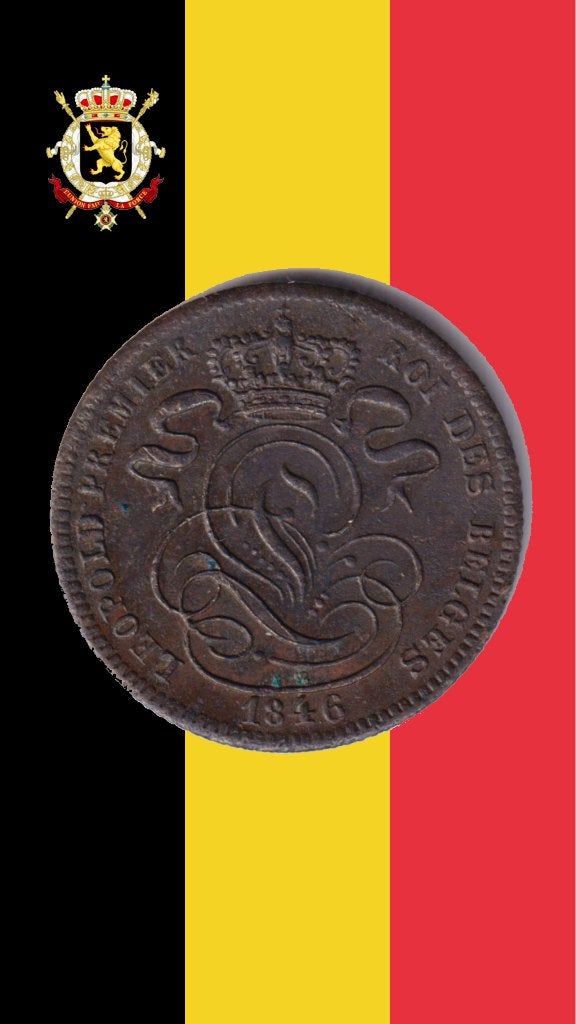 1 cent 1846 - Léopold I, Envoi, Monnaie en vrac