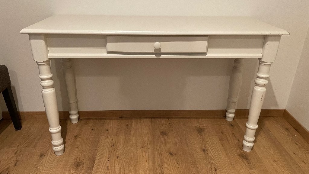 Mooie grenen Dressoir met lade wit gelakt 123x44x74,5cm, Huis en Inrichting, Ophalen, Gebruikt, 100 tot 150 cm, Rustiek