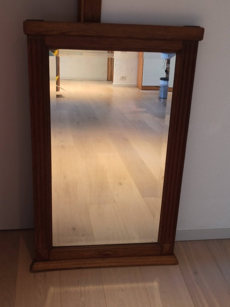 Cadre miroir ancien en bois massif - Charme Vintage, Enlèvement