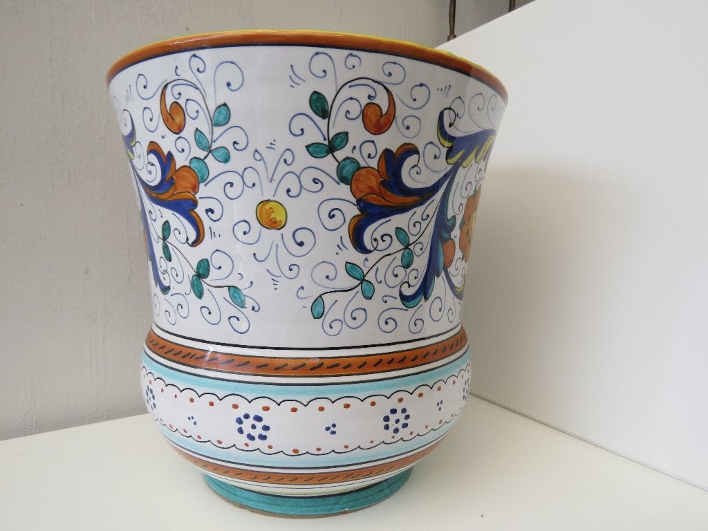 Pot de fleurs Deruta Italy 24 cm, Antiquités & Art, Enlèvement ou Envoi