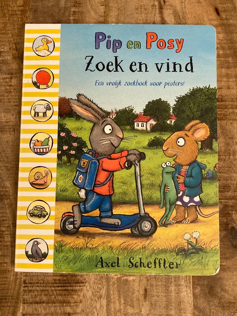 Kartonnen zoekboek - Pip en Posy - Axel Scheffler, Enlèvement ou Envoi, Utilisé, Axel Scheffler, Contes (de fées)