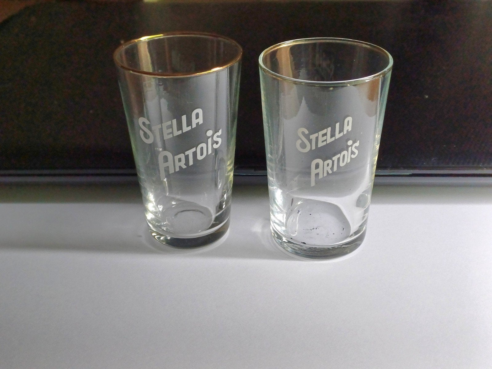 mini glaasjes Stella Artois 8cl, Ophalen of Verzenden, Zo goed als nieuw, Glas of Glazen, Stella Artois