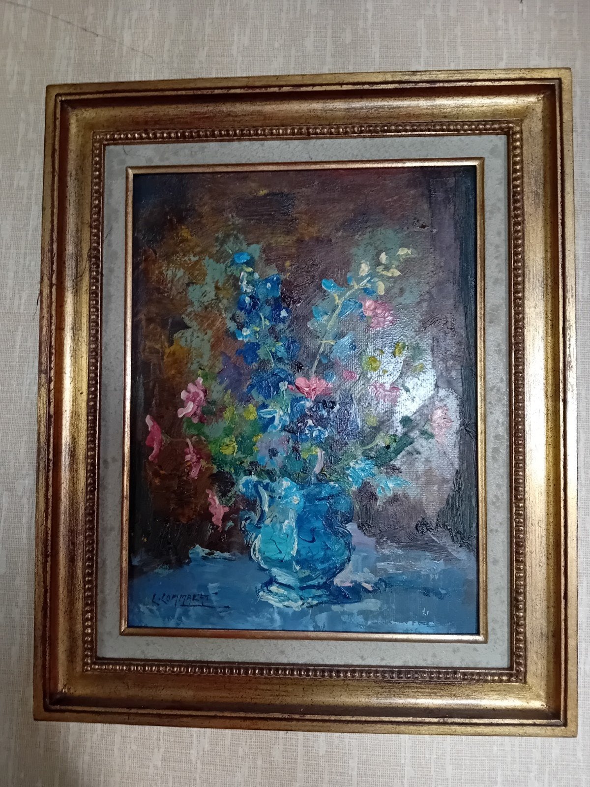 Bloemenschilderij van Léon Lommaert, Ophalen