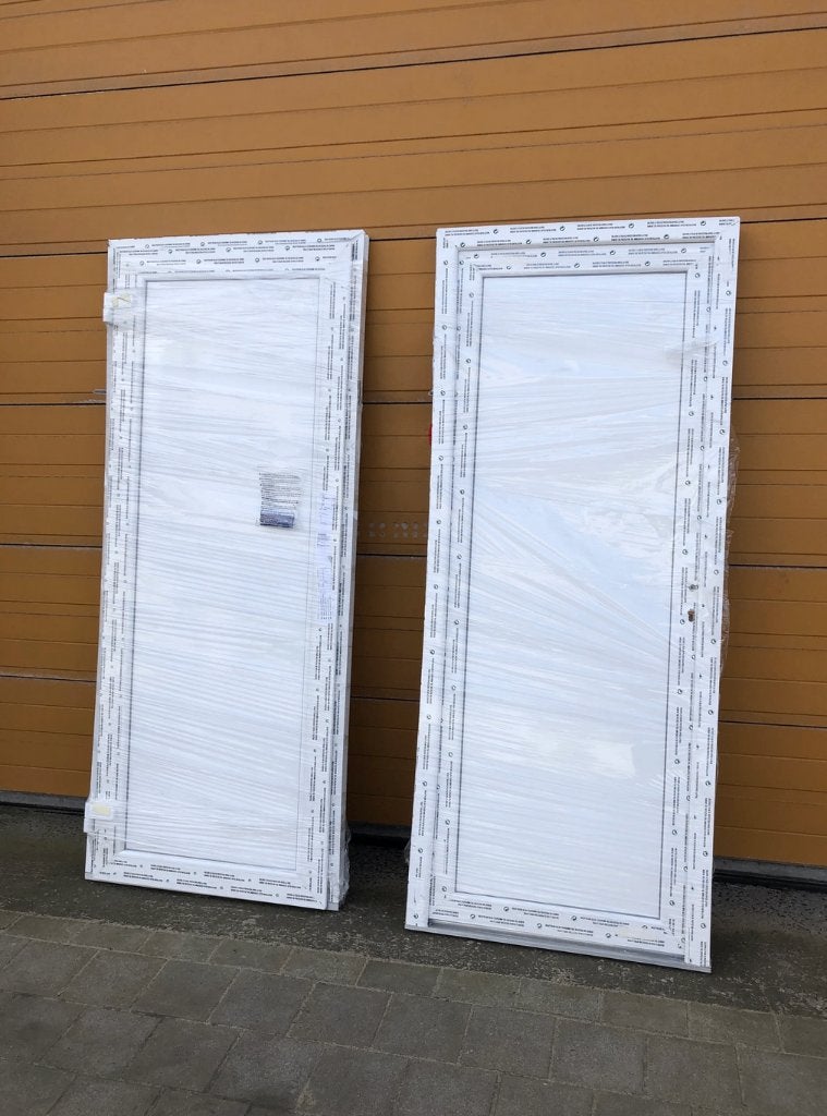 buitendeur kunststof zonder glas, Doe-het-zelf en Bouw, Deuren en Vliegenramen, Ophalen, Glas, Buitendeur
