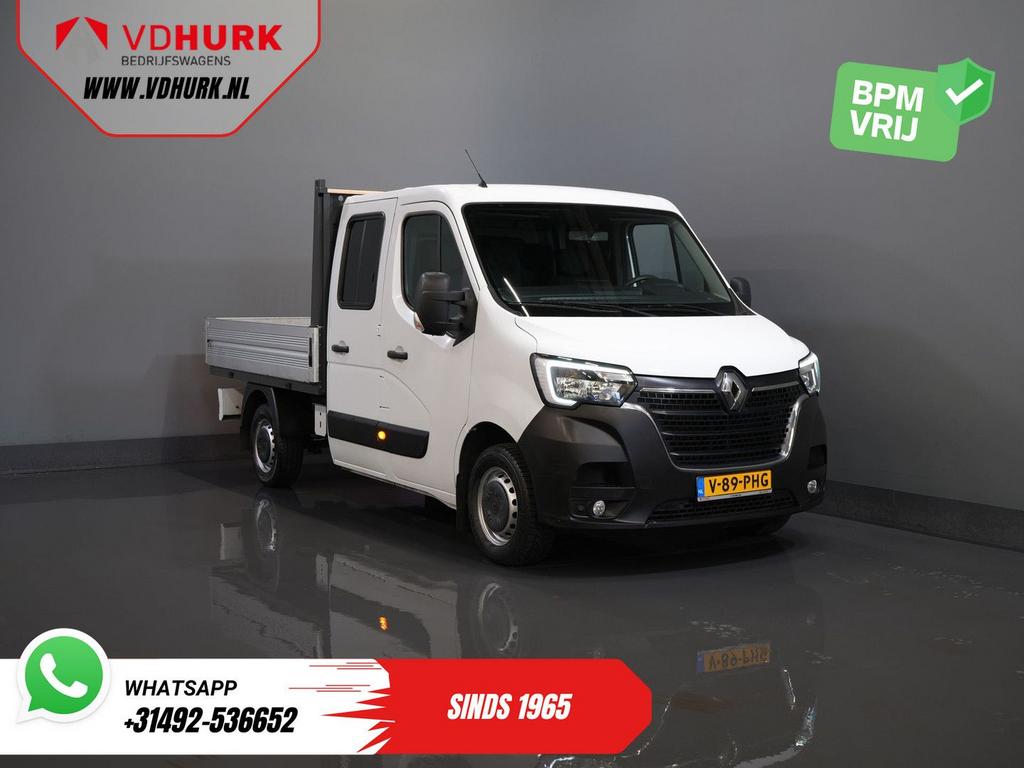 Renault Master 2.3 dCi 150 pk DC Dubbel Cabine Open laadbak/, Auto's, Bestelwagens en Lichte vracht, Renault, Wit, Bedrijf, Onderhoudsboekje