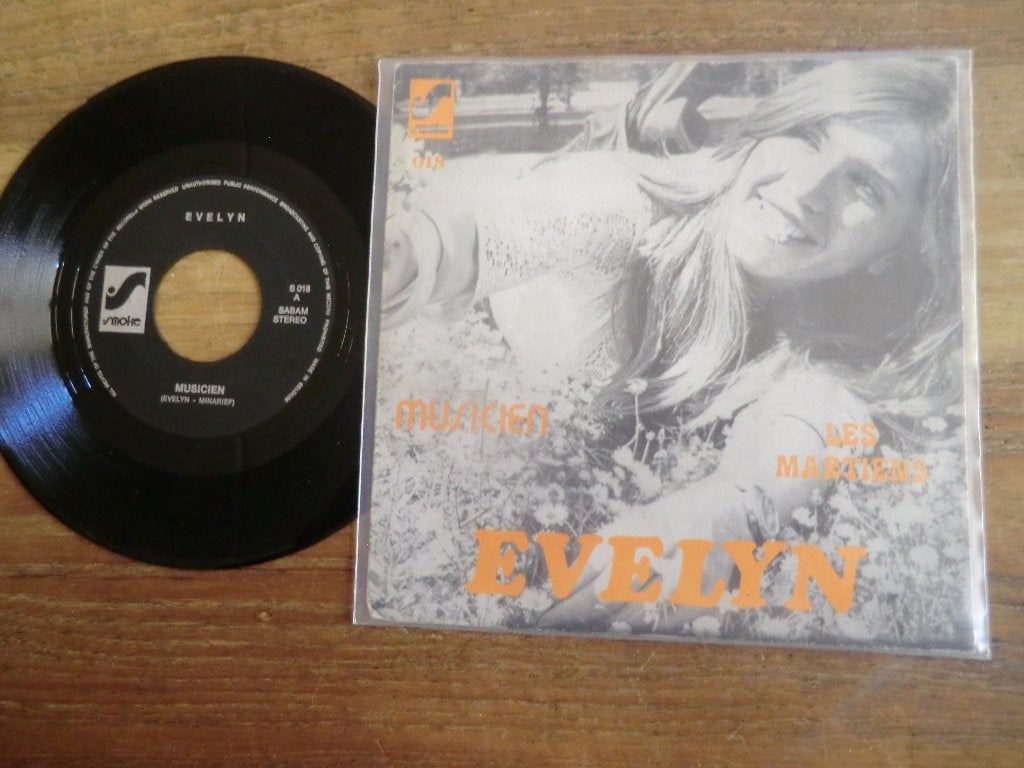 evelyn               musicien/les martiens, Envoi, Comme neuf, 7 inch