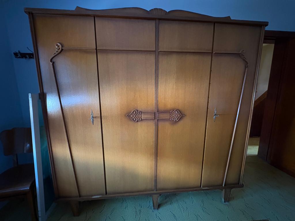 Vintage massief houten complete slaapkamer, Antiek en Kunst, Ophalen