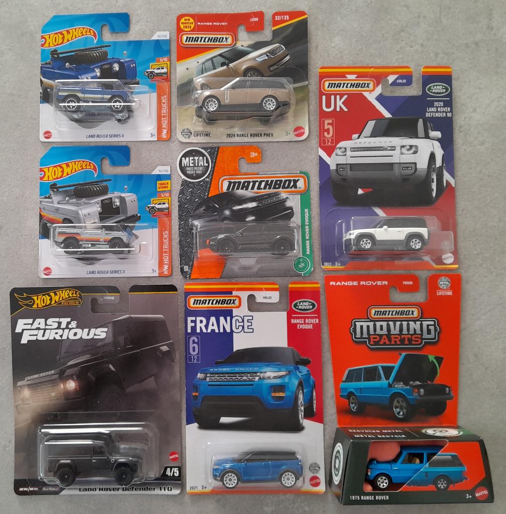 Land Rover en Range Rover - Hot Wheels en Matchbox, Kinderen en Baby's, Speelgoed |Speelgoedvoertuigen, Ophalen of Verzenden, Nieuw
