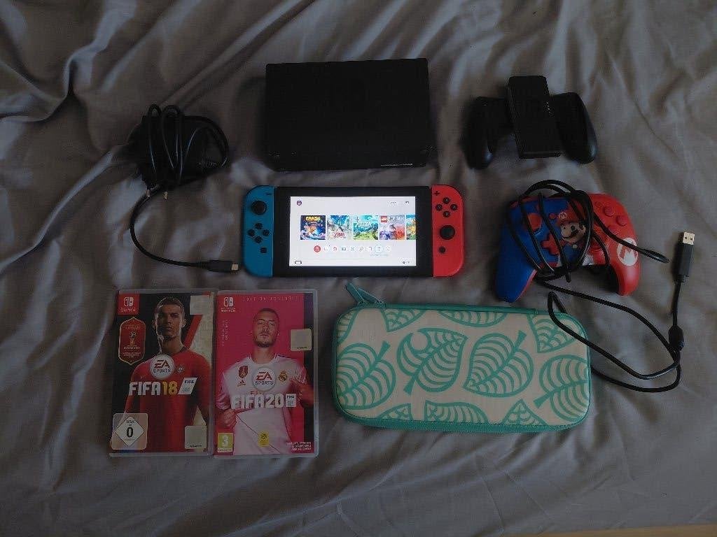 Nintendo Switch, Enlèvement ou Envoi, Comme neuf, Avec 3 manettes ou plus, Avec jeux