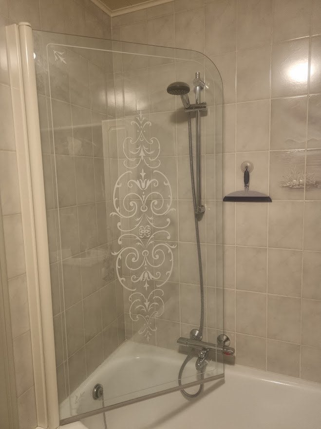 bad-douchescherm, Ophalen, Gebruikt