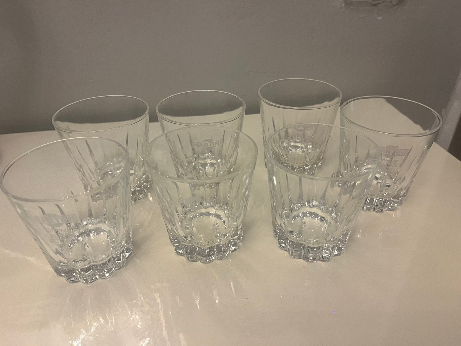 Lot de 8 verres Martini "On the Rocks" –  / Très bon état, Collections, Enlèvement ou Envoi, Comme neuf