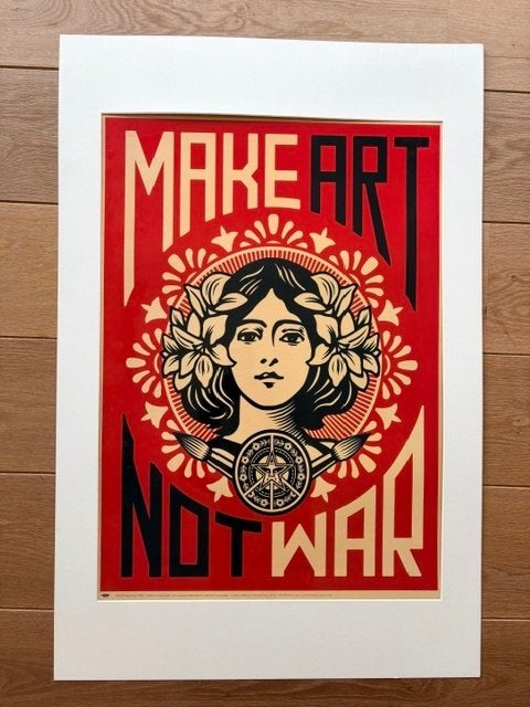 Offset Shepard Fairey, Antiek en Kunst, Kunst | Litho's en Zeefdrukken, Met passe-partout, Ophalen of Verzenden, Zeefdruk