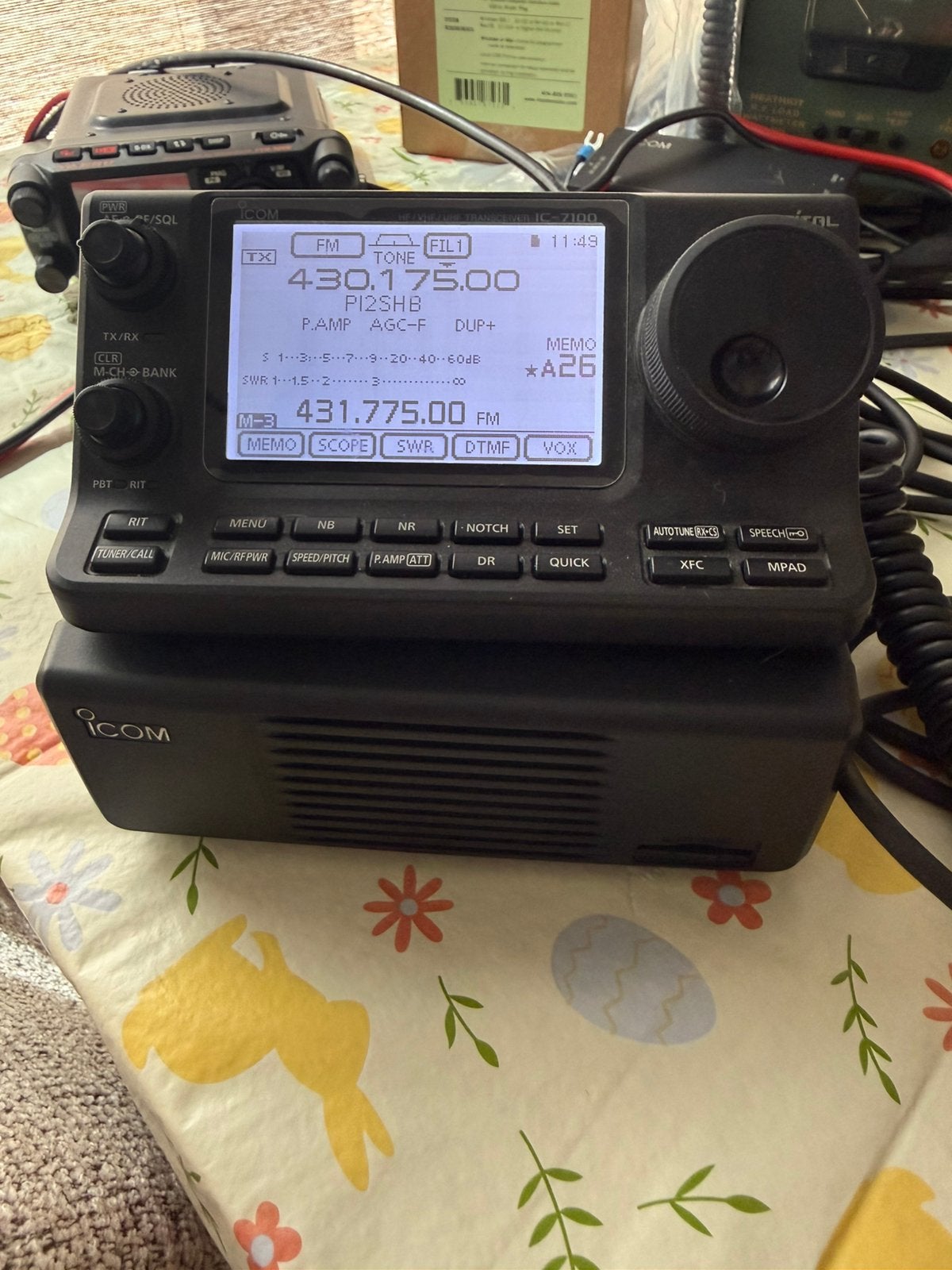 Zeer nette Icom 7100 compleet in doos, Télécoms, Émetteurs & Récepteurs, Enlèvement, Comme neuf, Émetteur et Récepteur