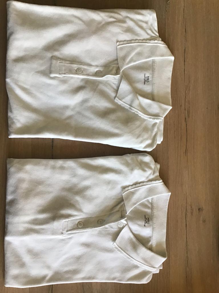 Witte polo lange mouw 13/14 jaar nieuw! Uniform, Ophalen of Verzenden, Nieuw, Meisje, Shirt of Longsleeve