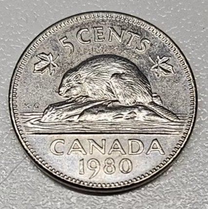 Canada : 5 cents 1980 KM#60.2 Ref 16862, Timbres & Monnaies, Enlèvement ou Envoi, Amérique du Nord, Monnaie en vrac