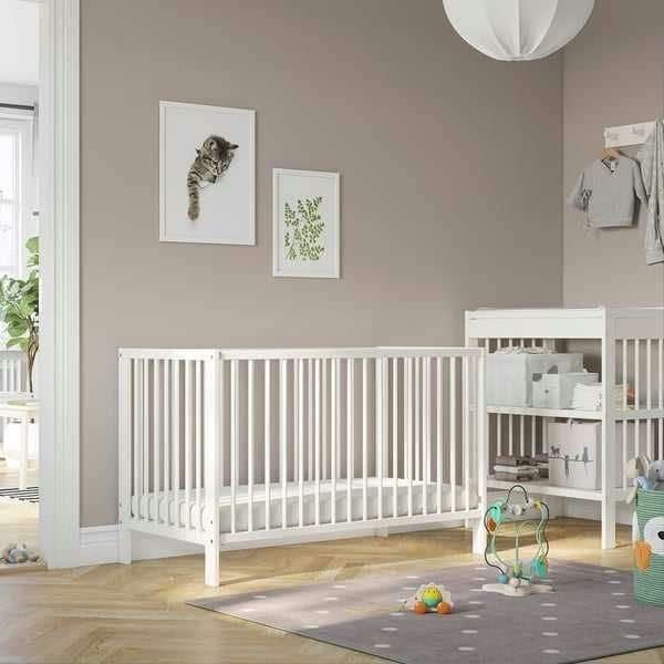 Lit bébé blanc IKEA GULLIVER parfait état., Enfants & Bébés, Enlèvement, Comme neuf, Matelas