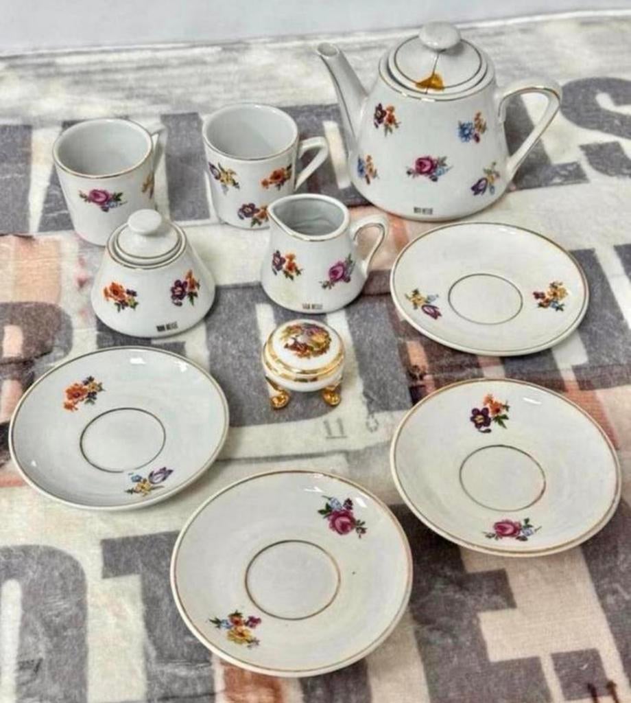 Van Nelle vintage 1960-1970 kinderservies porselein servies, Antiek en Kunst, Ophalen of Verzenden
