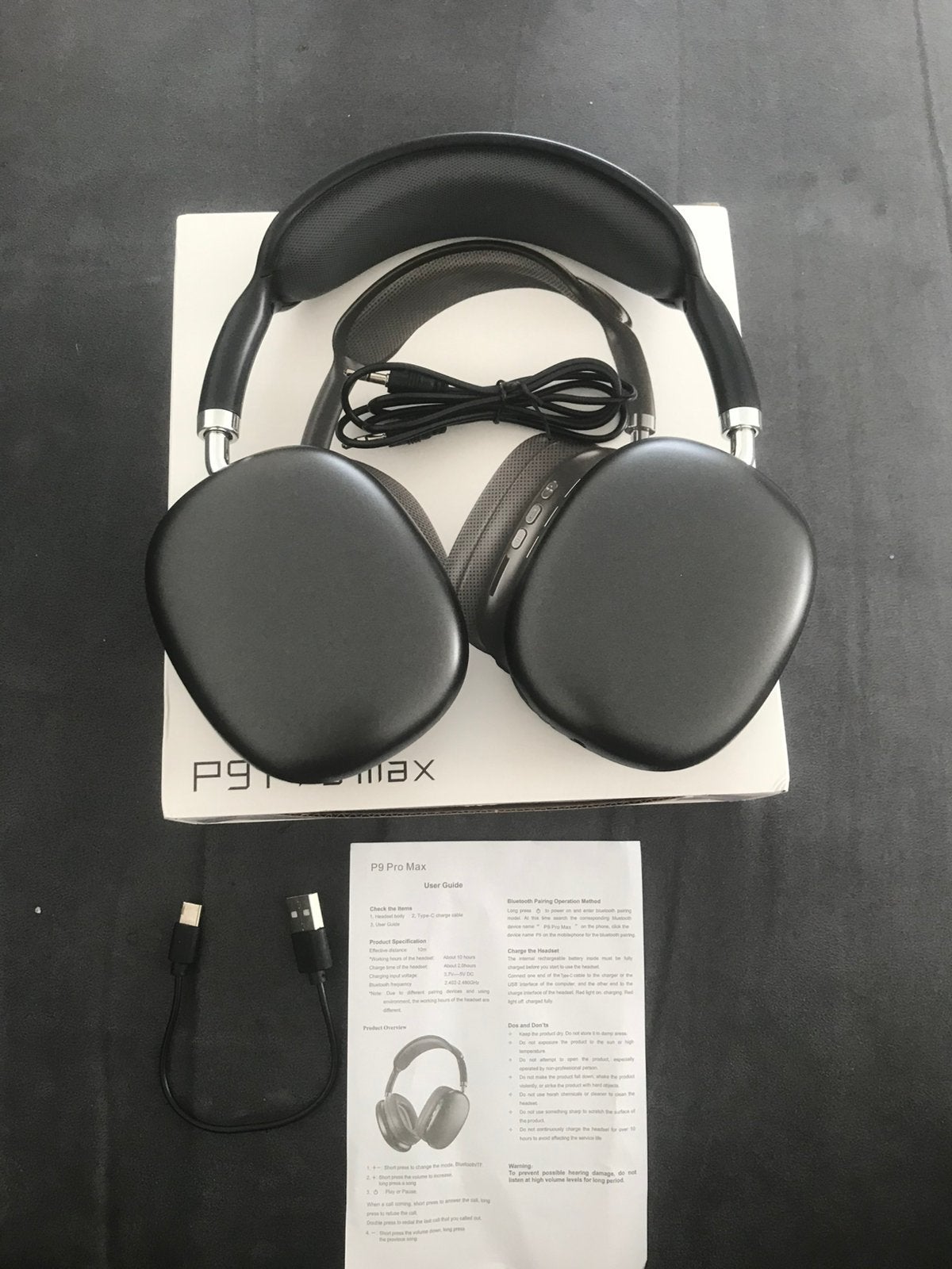 Casque sans fil ou avec fil noir jamais utilisé, Informatique & Logiciels, Neuf, On-ear, Casque gamer, Sans fil