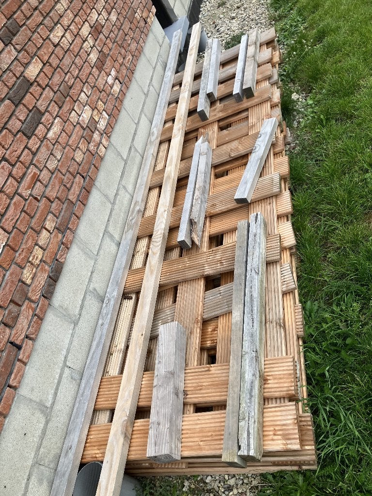Red Class Wood terrasplanken + Douglas balken, Ophalen, Gebruikt