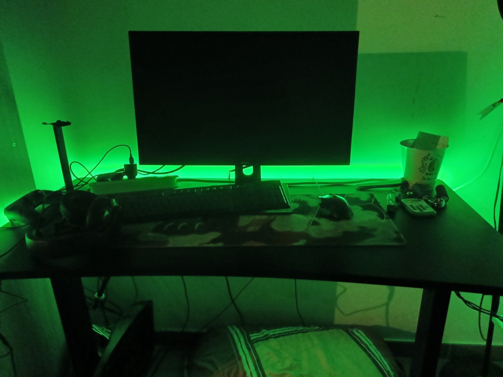 Gaming-bureau met RGB-verlichting, Ophalen, Gebruikt, 120 cm, Overige materialen