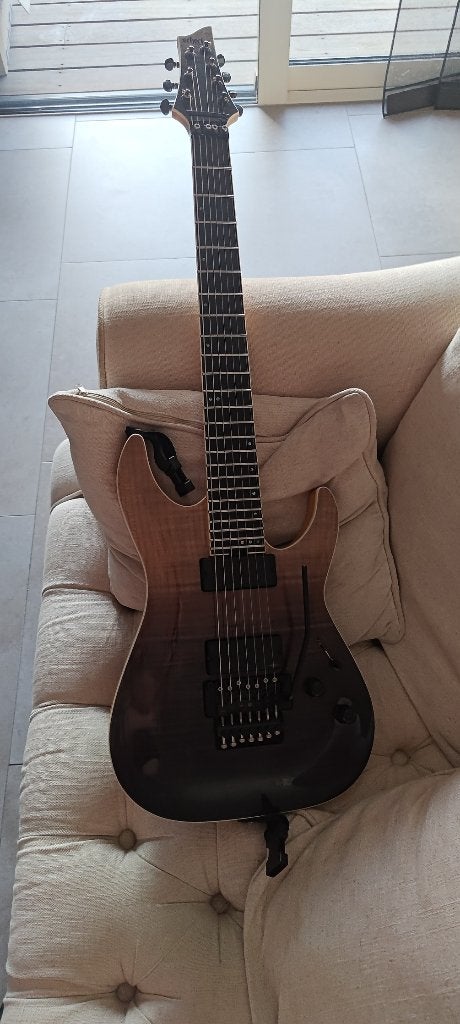 Schecter C-7 SLS Elite 7 Snaar Neckthrough Gitaar, Musique & Instruments, Enlèvement, Comme neuf, Solid body, Autres marques