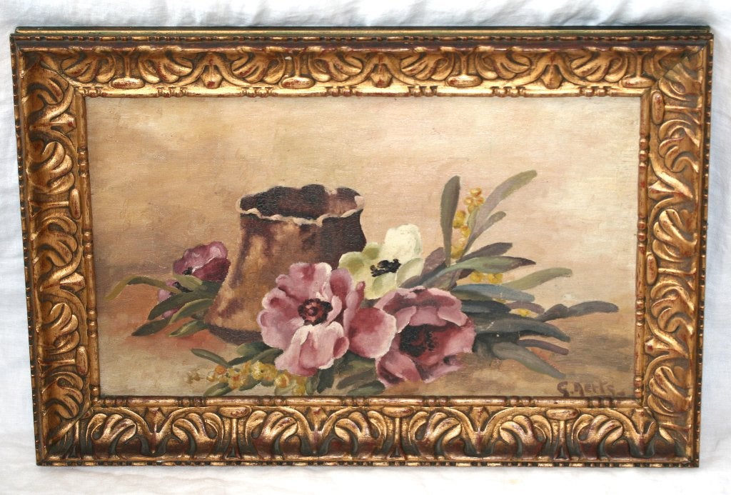 G. Aerts - Schilderij Olie op paneel Gesigneerd, Antiquités & Art, Enlèvement ou Envoi, Peinture à l'huile, Panneau, Signé