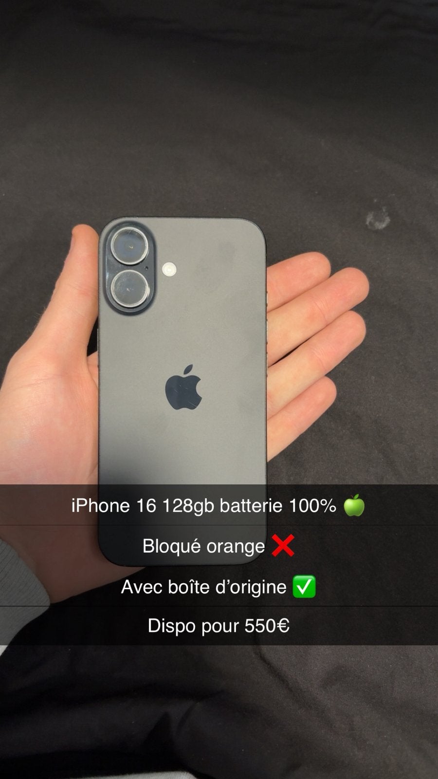 Iphone 16 128gb, Télécoms, Téléphonie mobile | Motorola, Enlèvement ou Envoi, Classique ou Candybar, Comme neuf, Sans abonnement
