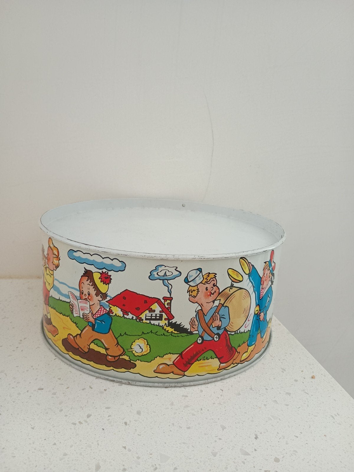 Blikken speelgoedtrommel  jaren '40-'60, Ophalen