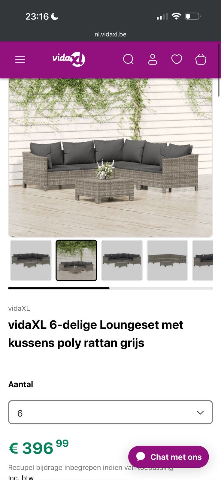 Loungeset terras, Ophalen, Nieuw