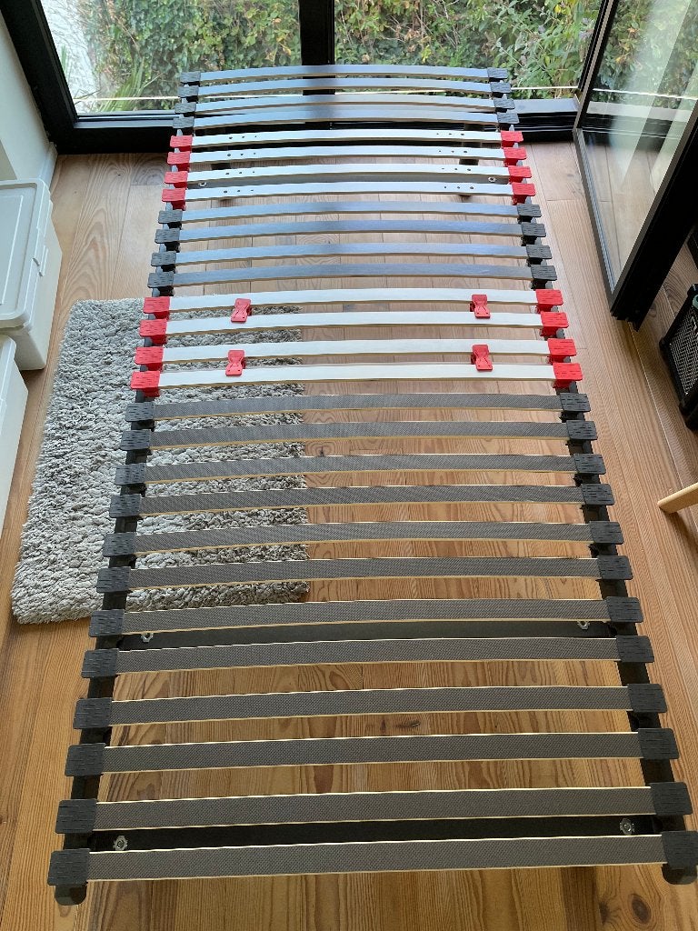 Sommier + pieds, Ophalen, Gebruikt, 90 cm, Eenpersoons