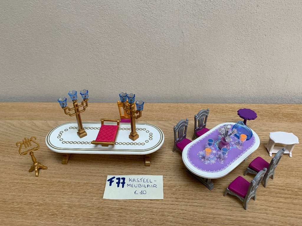 PLAYMOBIL F77: LOT KASTEELMEUBELEN, Enfants & Bébés, Historique, Enlèvement ou Envoi, Comme neuf, Château/Fort