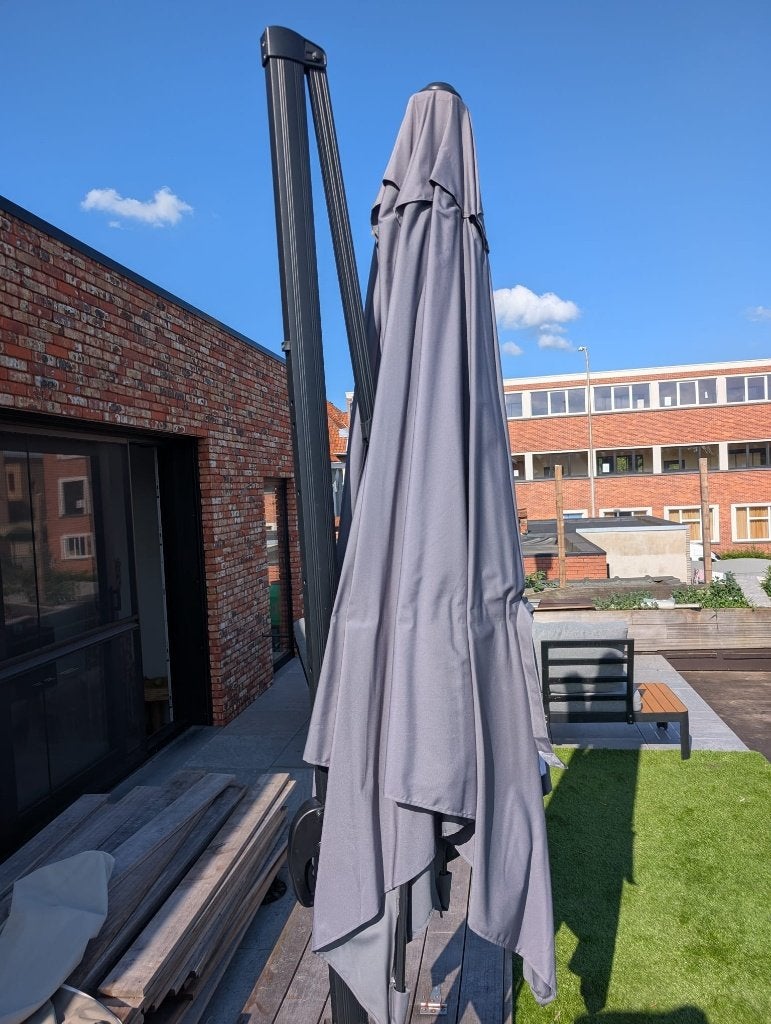 Bristol zweefparasol kantelbaar / verstelbaar, Étanche, Comme neuf, Parasol flottant, Enlèvement