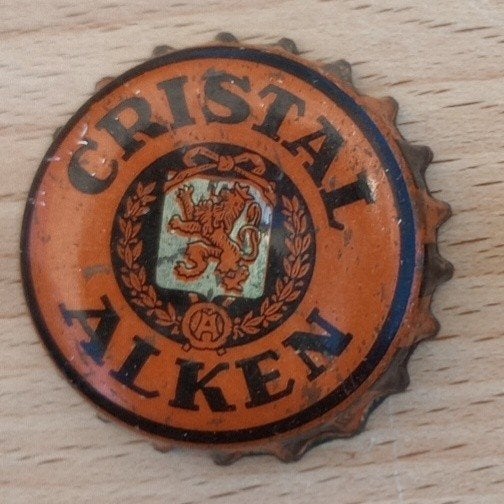 2 capsules de bière, capsules à couronne Cristal Alken et Al, Collections, Marques de bière, Autres marques, Enlèvement ou Envoi
