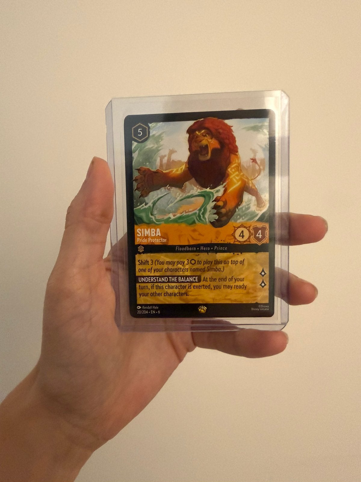 Disney Lorcana Simba Pride Protector Legendary NM, Ophalen of Verzenden, Zo goed als nieuw, Booster