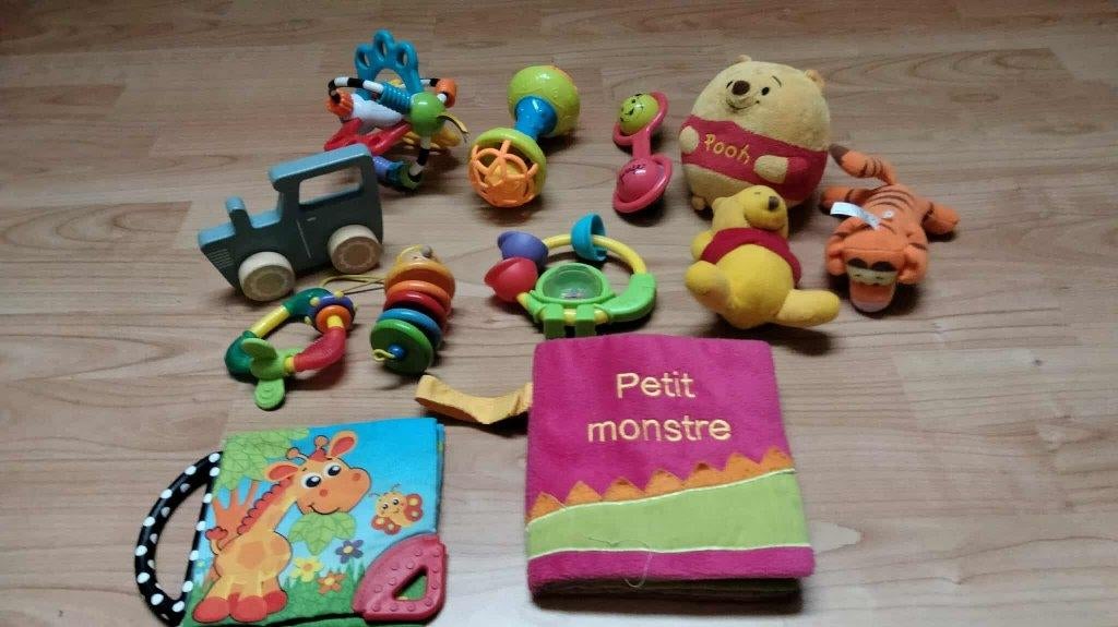 Jouets pour bébés, lot de 12 pièces/Little Dutch, Haba etc., Enlèvement ou Envoi, Comme neuf, Autres types, À roulettes