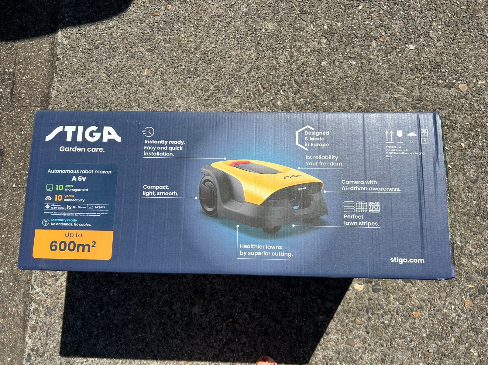 Stiga A 6v robotmaaier, Enlèvement, Neuf, Tondeuses à gazon électriques