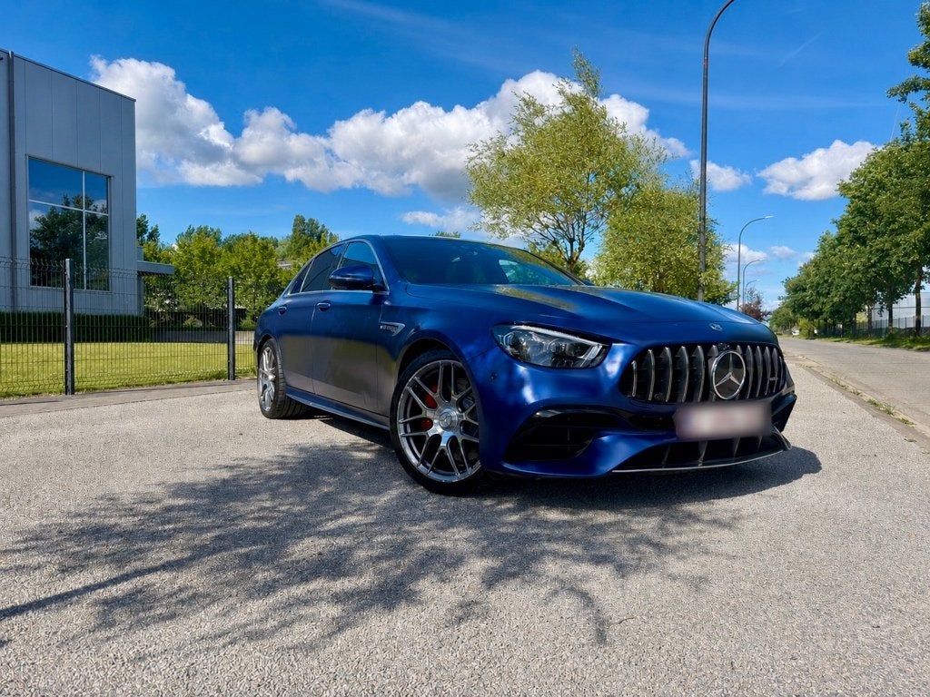 Mercedes-AMG E63 S 4MATIC+ | 740 PK | Designo Magno Blauw, Autos, Cuir, Achat, Phares entièrement LED, Noir