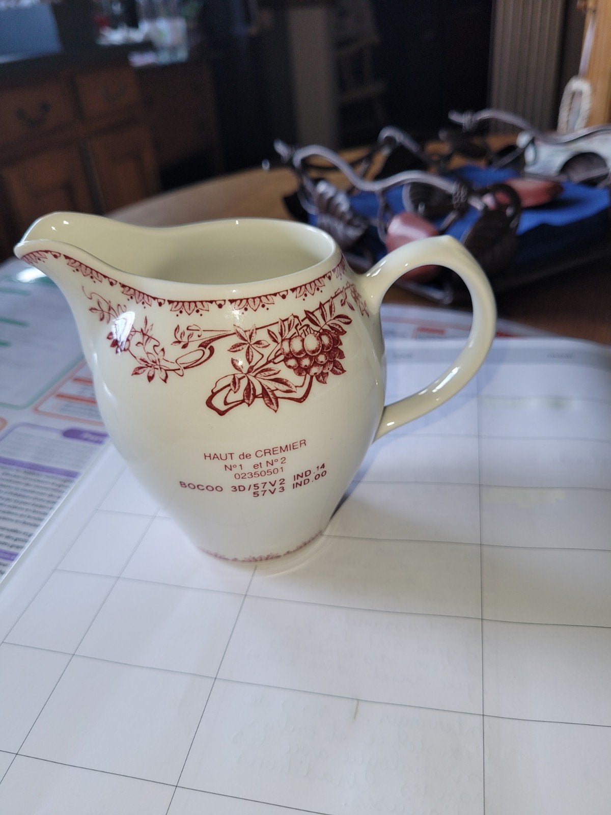 Boch creamer rode lijsterbes, Ophalen of Verzenden