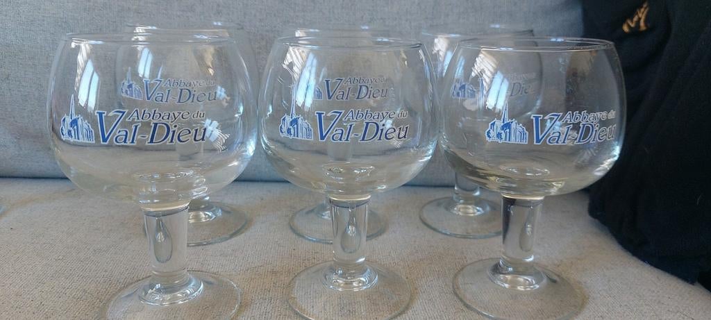 6 glazen Abdij Val Dieu 25cl, Ophalen of Verzenden