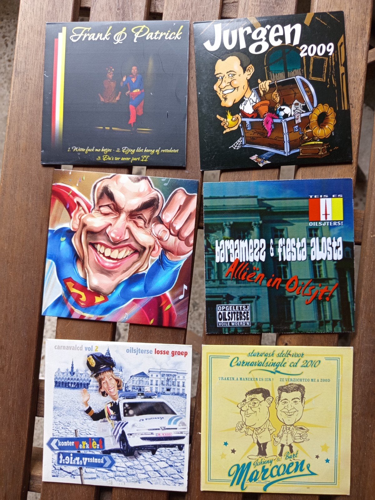 Aalst carnaval single cd's 6 stuks, Ophalen