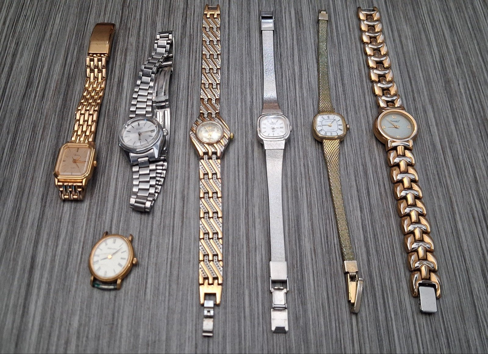 Lot 7 Montres Vintage – Non Testées Zenith, Citizen, Timex,, Montre-bracelet, Autres marques, Enlèvement ou Envoi, Acier