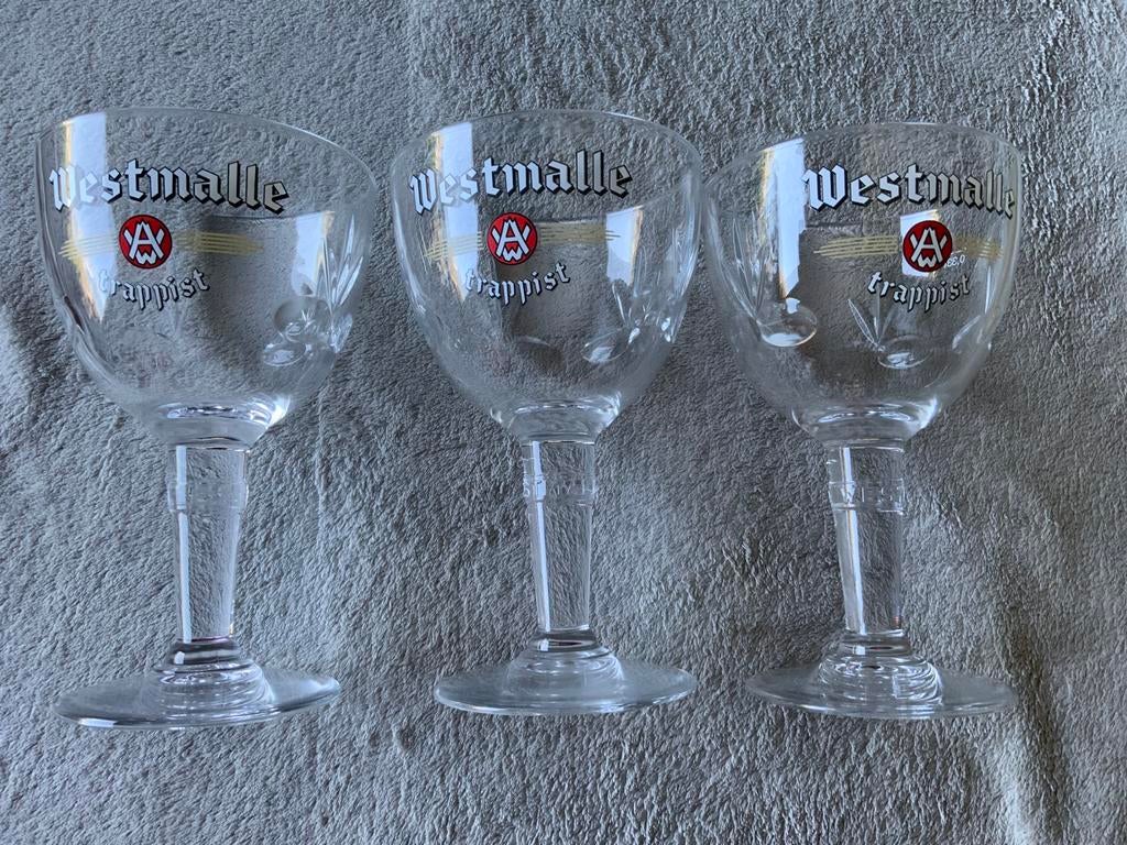 Westmalle, fleur épi, trio, Ophalen, Zo goed als nieuw, Glas of Glazen