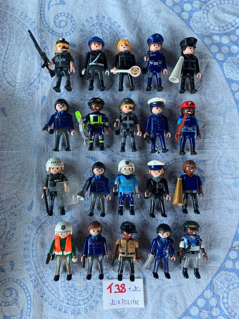 PLAYMOBIL: T38: LOT 20 POLITIEFIGUREN, Kinderen en Baby's, Speelgoed | Playmobil, Losse onderdelen, Ophalen of Verzenden, Zo goed als nieuw