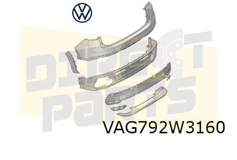 Volkswagen Taigo (2/22-) Afdekking achterbumper onder (041 z, Neuf, Arrière, Volkswagen, -