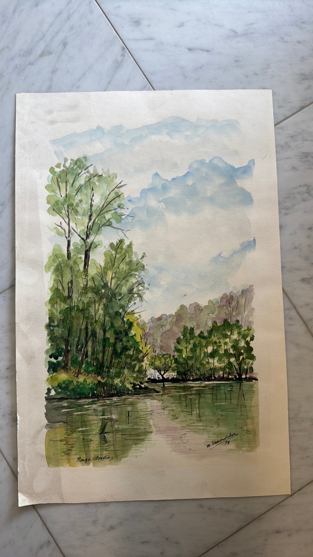 Aquarelle le rouge cloitre Vanderkelen 78, Enlèvement